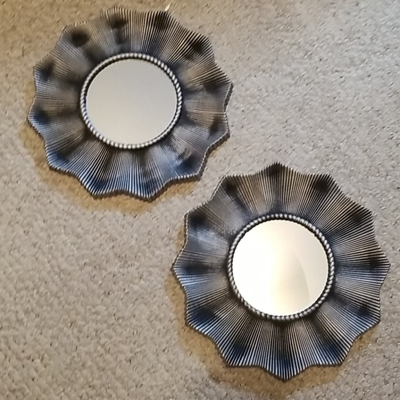 Other - Faux Metal Wall Mirrors Set of 2